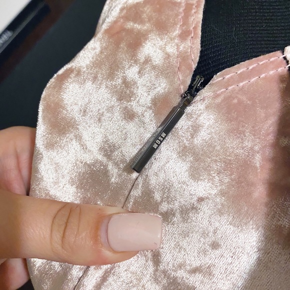 Auth. MSGM Light Pink Velvet NWT Sheath Dress - Picture 8 of 9